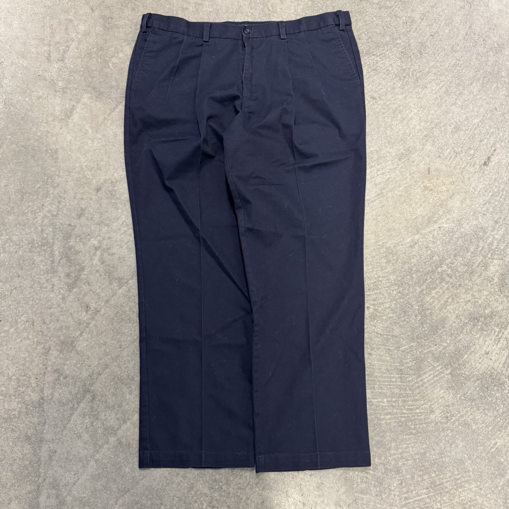 Vintage Men's Dockers Double Pleated Navy Blue Preppy Essential Nautical 40x30